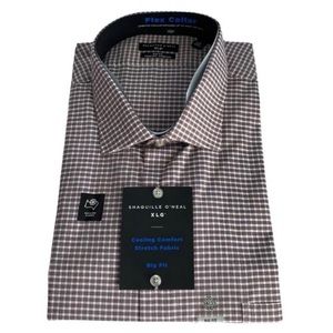 Shaquille O'Neal XLG Men Shirt Big Fit 20
(34/35) Long Sleeve Grey, White & Red